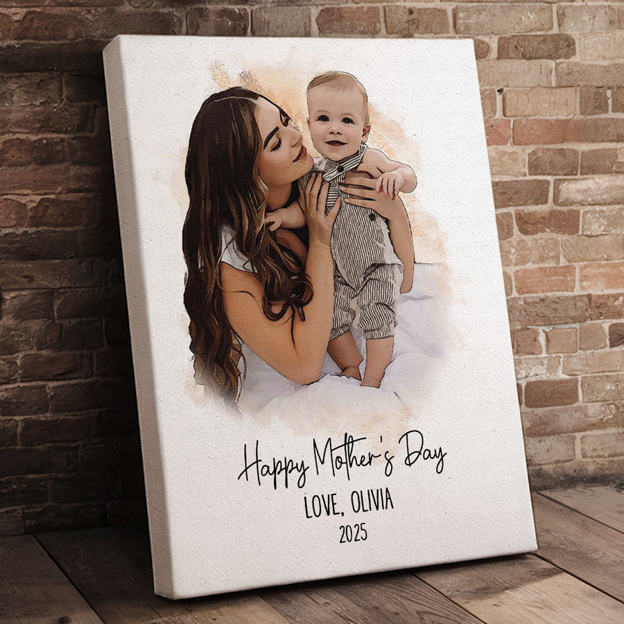 Personalized First Mothers Day Gift | First Mothers Day Canvas | Gifts For The New Mom