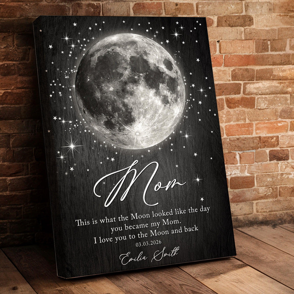 Personalized Moon Phase by Date, The Day You Became My Mom Print, First ...