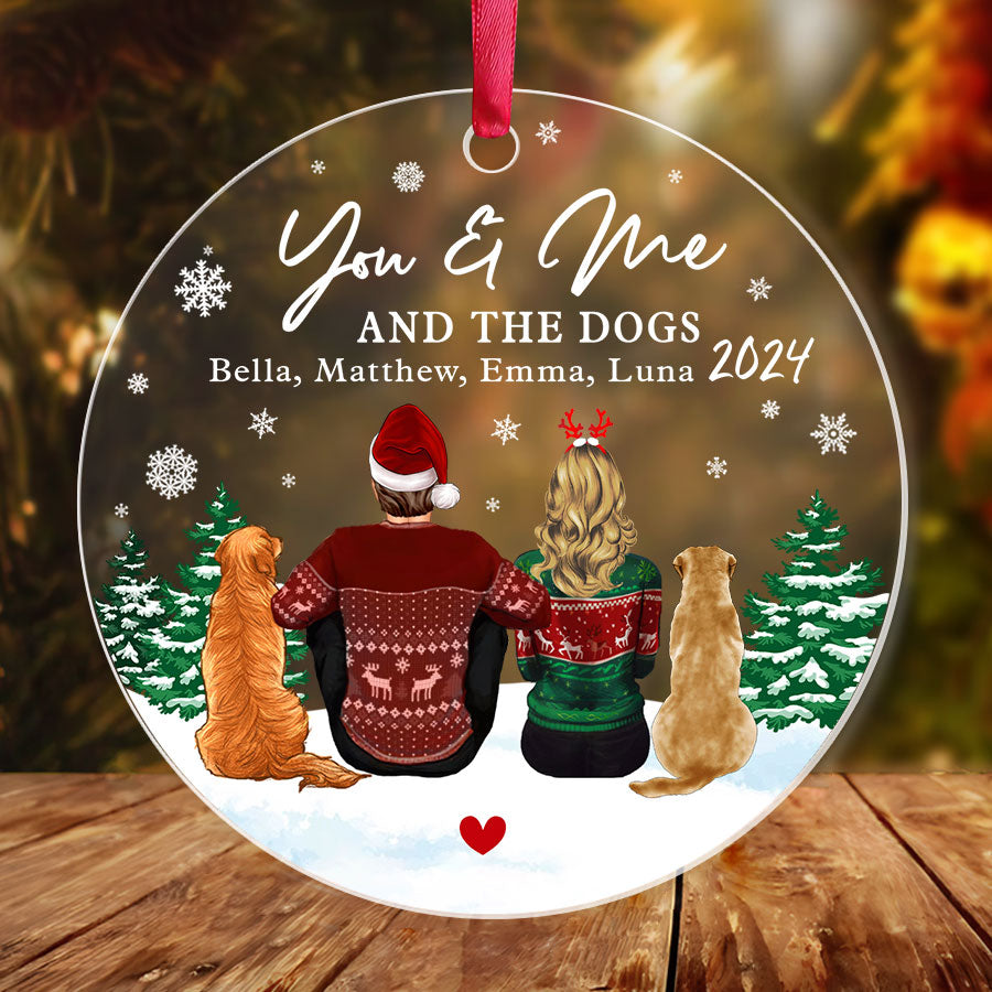 Custom Couple Christmas Ornaments