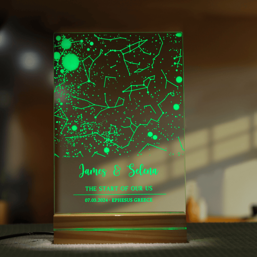 Custom Star Map Acrylic Plaque Night Light