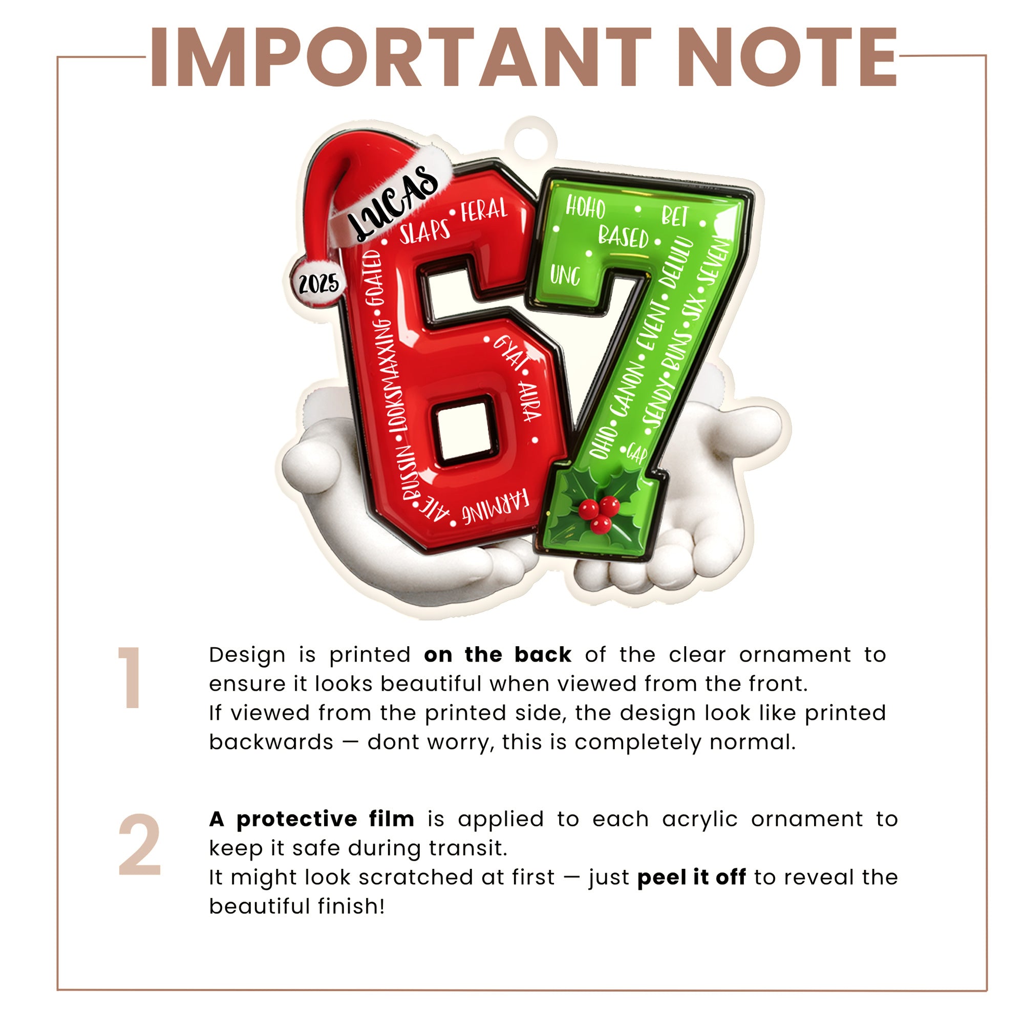 Custom 67 Ornament 2025