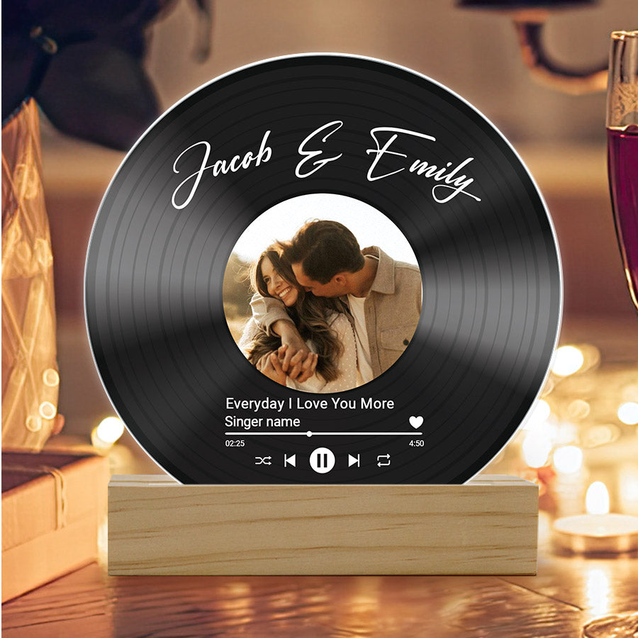 Custom Acrylic Vinyl Record With Photo