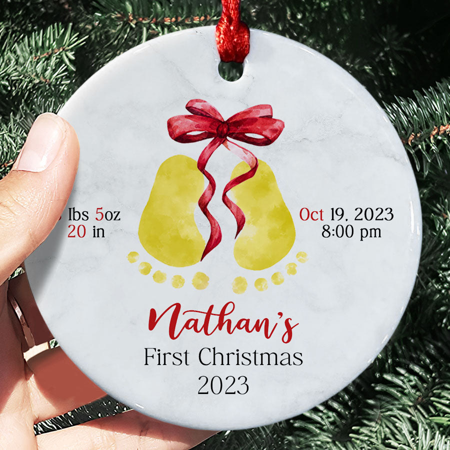 Birth Announcement Christmas Ornament