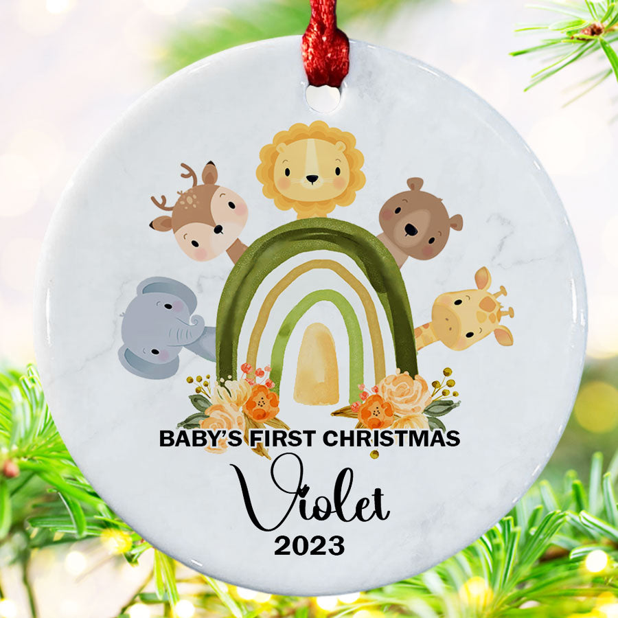 Personalized Baby First Christmas Ornament 2024 Pesonalized Babys