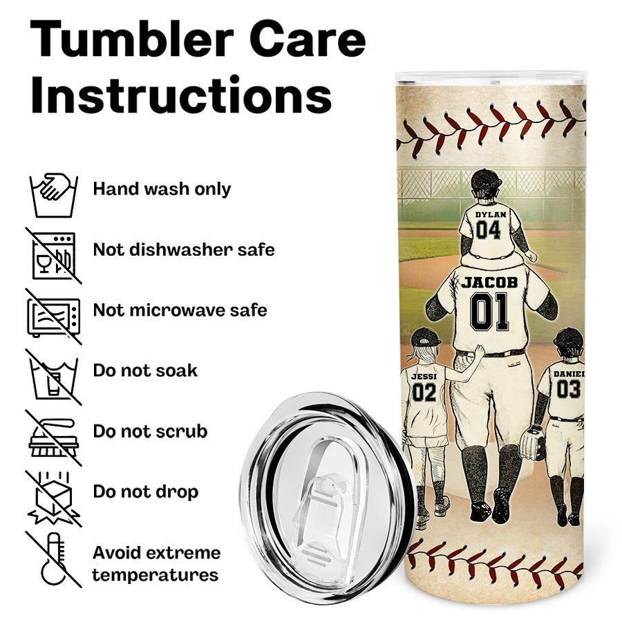 baseball dad tumbler
