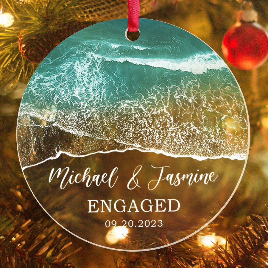 Custom Ornament for Engaged Couple