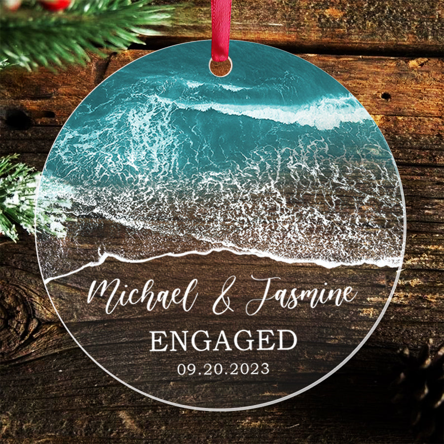 Custom Ornament for Engaged Couple