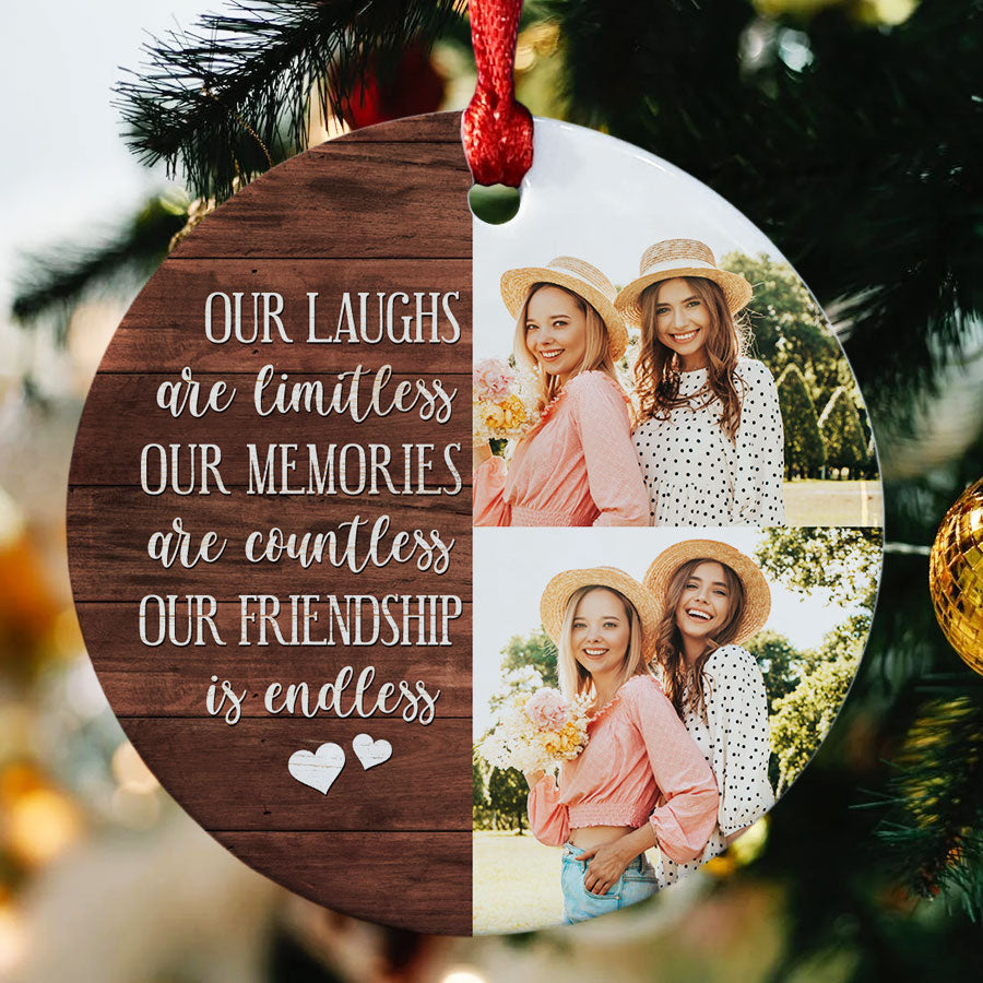 Best Friend Gift, Customized Christmas Ornaments with Photo, Best ...