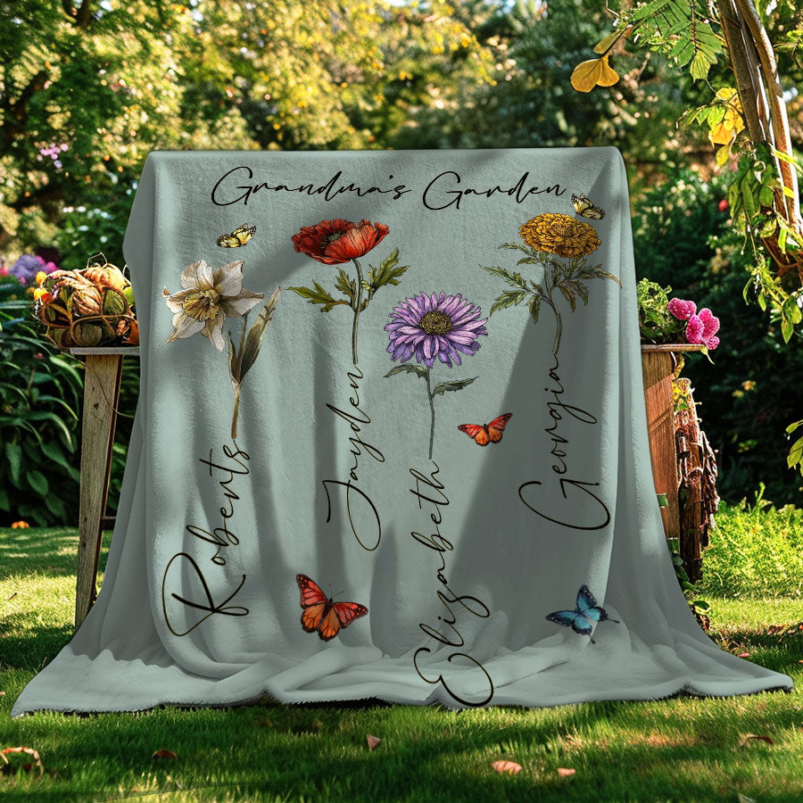 Custom Grandma’s Garden Blanket
