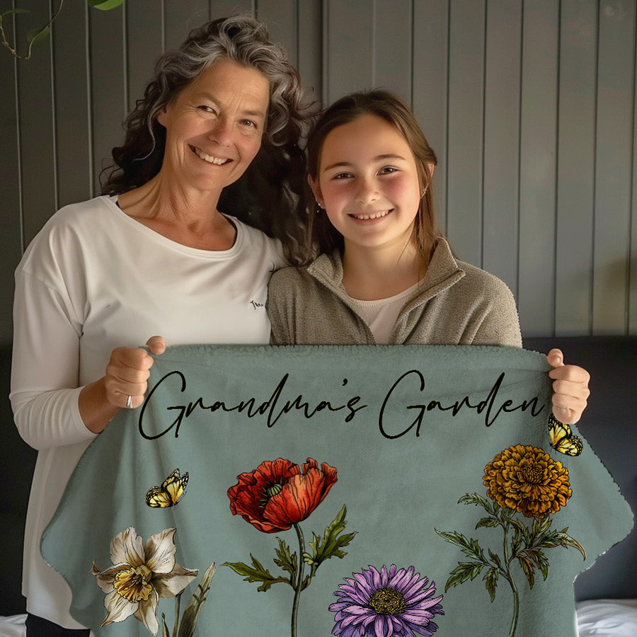 Custom Grandma’s Garden Blanket