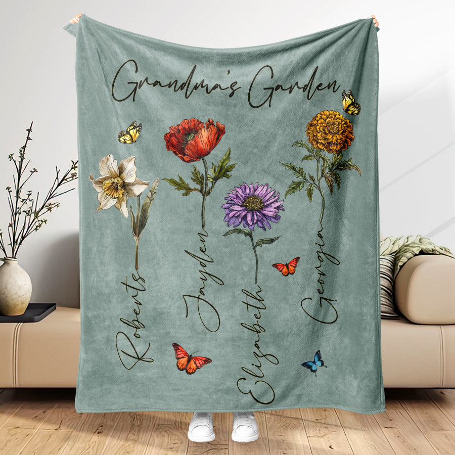 Custom Grandma’s Garden Blanket