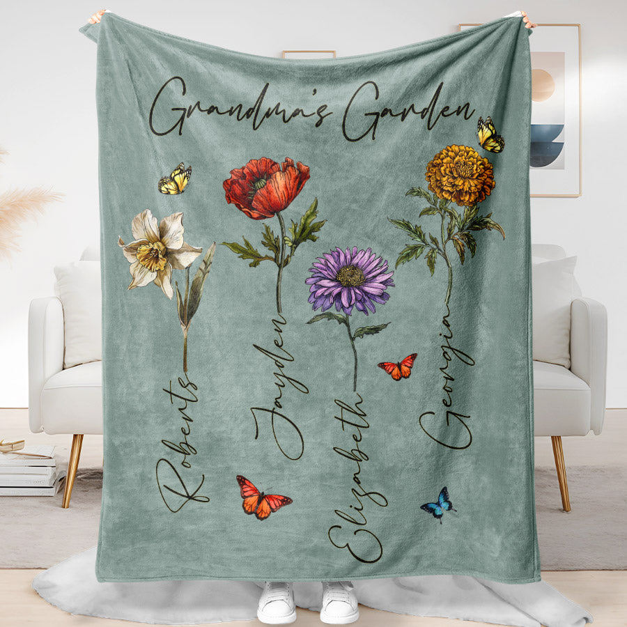 Custom Grandma’s Garden Blanket