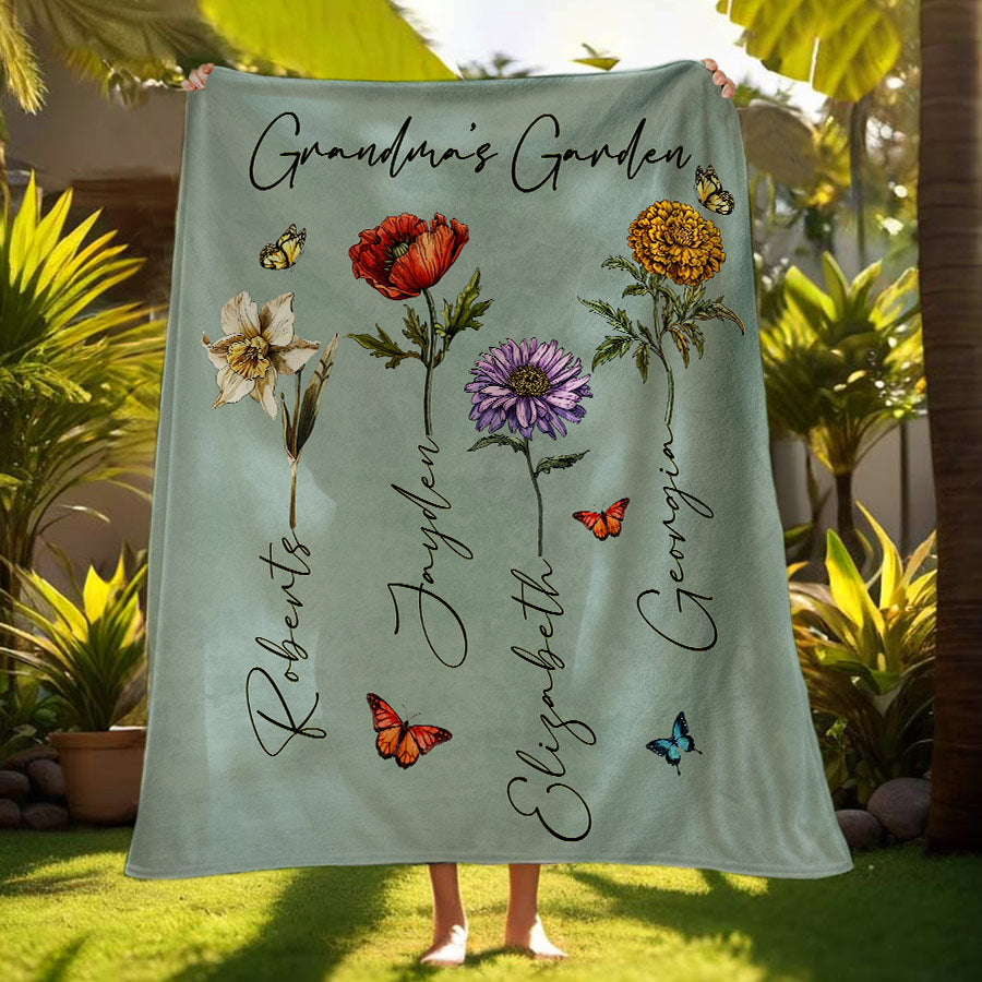 Custom Grandma’s Garden Blanket
