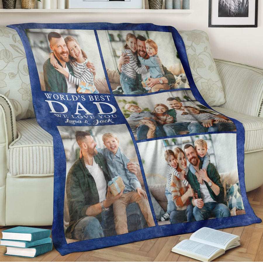 Fathers Day Blanket With Pictures