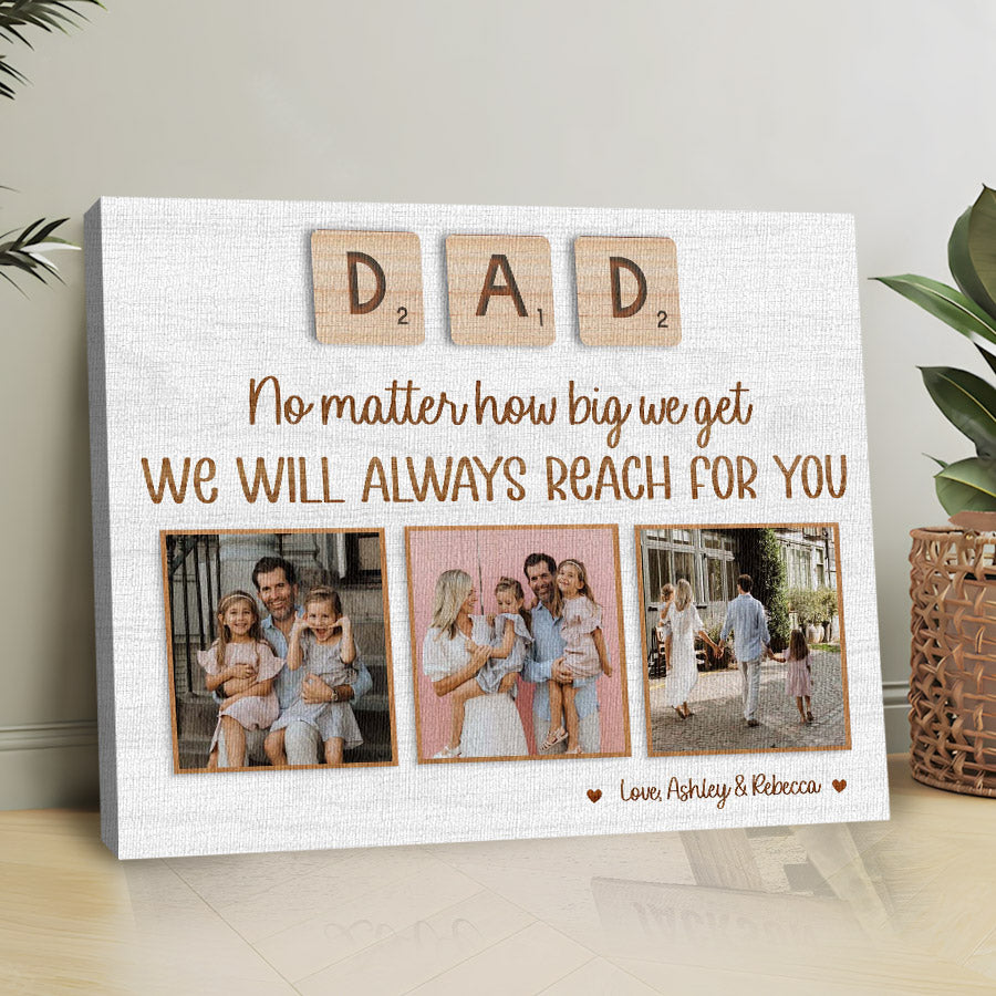 Canvas For Father’S Day | Fathers Day Gift Personalized | No Matter How ...