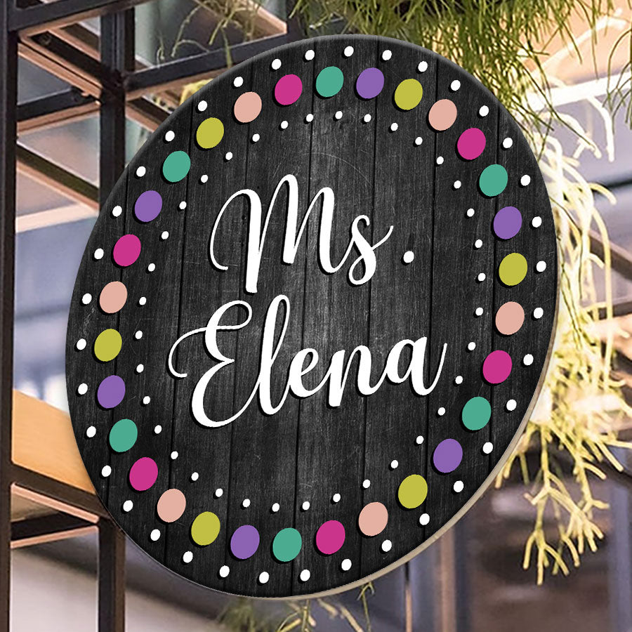Class Roon Name Signs Classroom Door Name Signs | Personalized Classroom Door Hanger | Custom ...