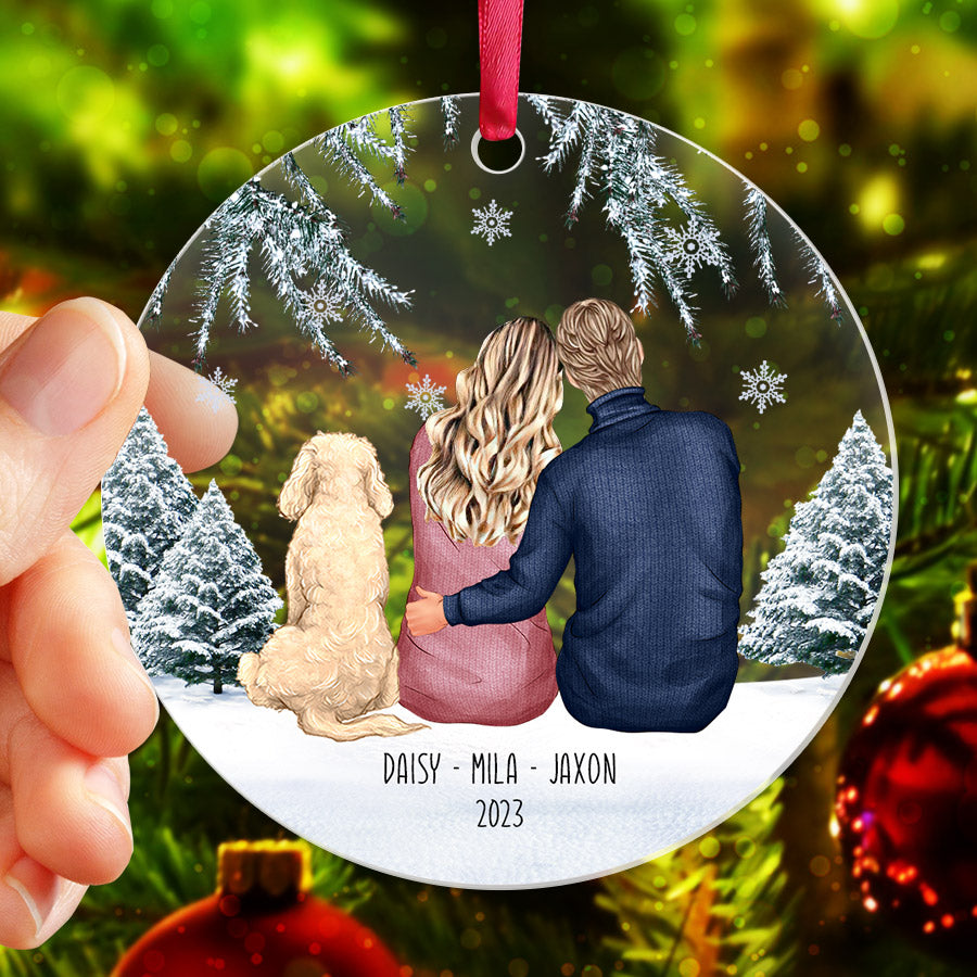 Couple Ornament With Dog