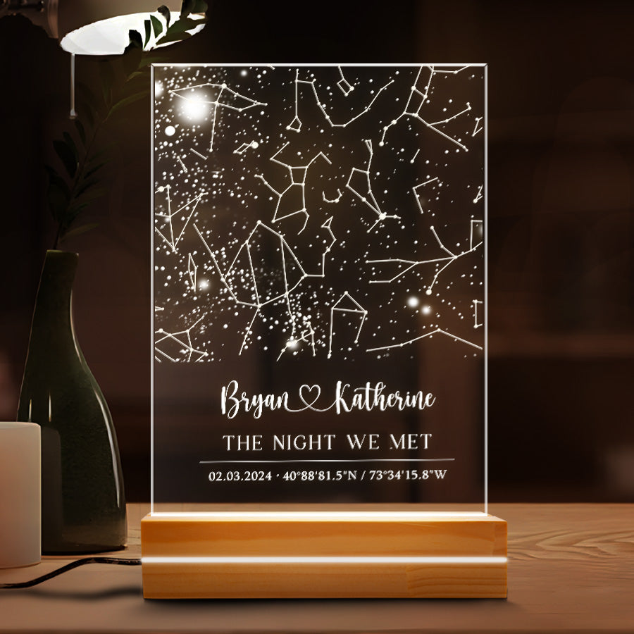 Custom Constellation Chart Anniversary Gift Custom Map Acrylic Plaque
