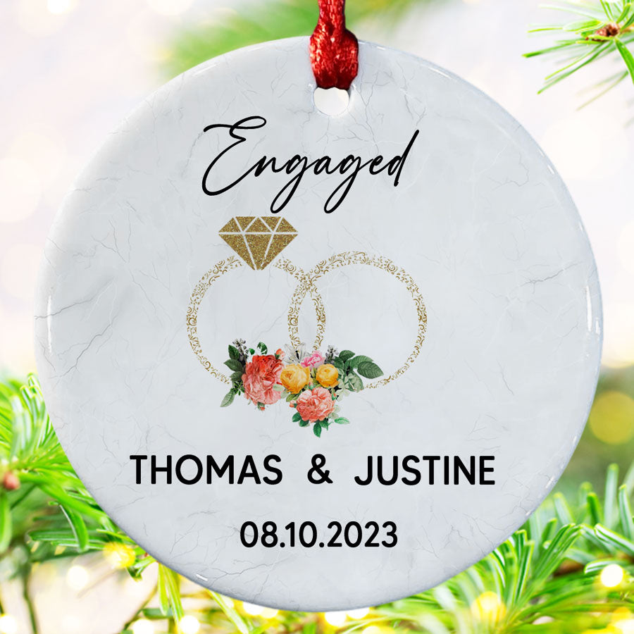 custom engagement ornaments