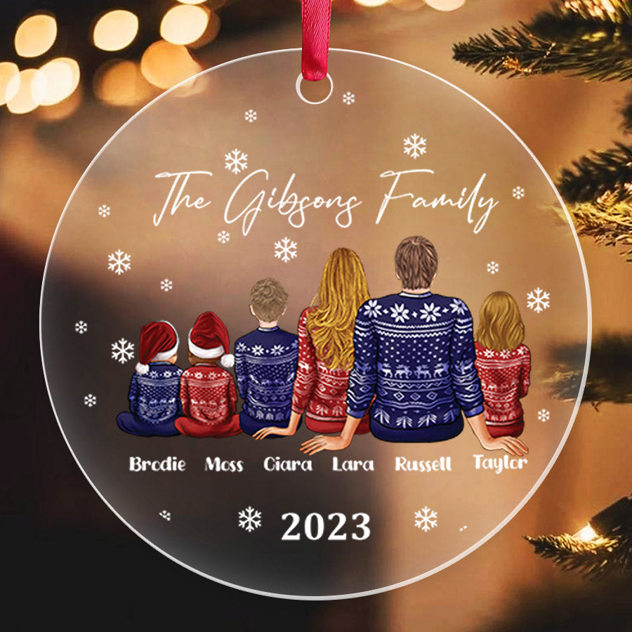 Custom Family Christmas Ornaments
