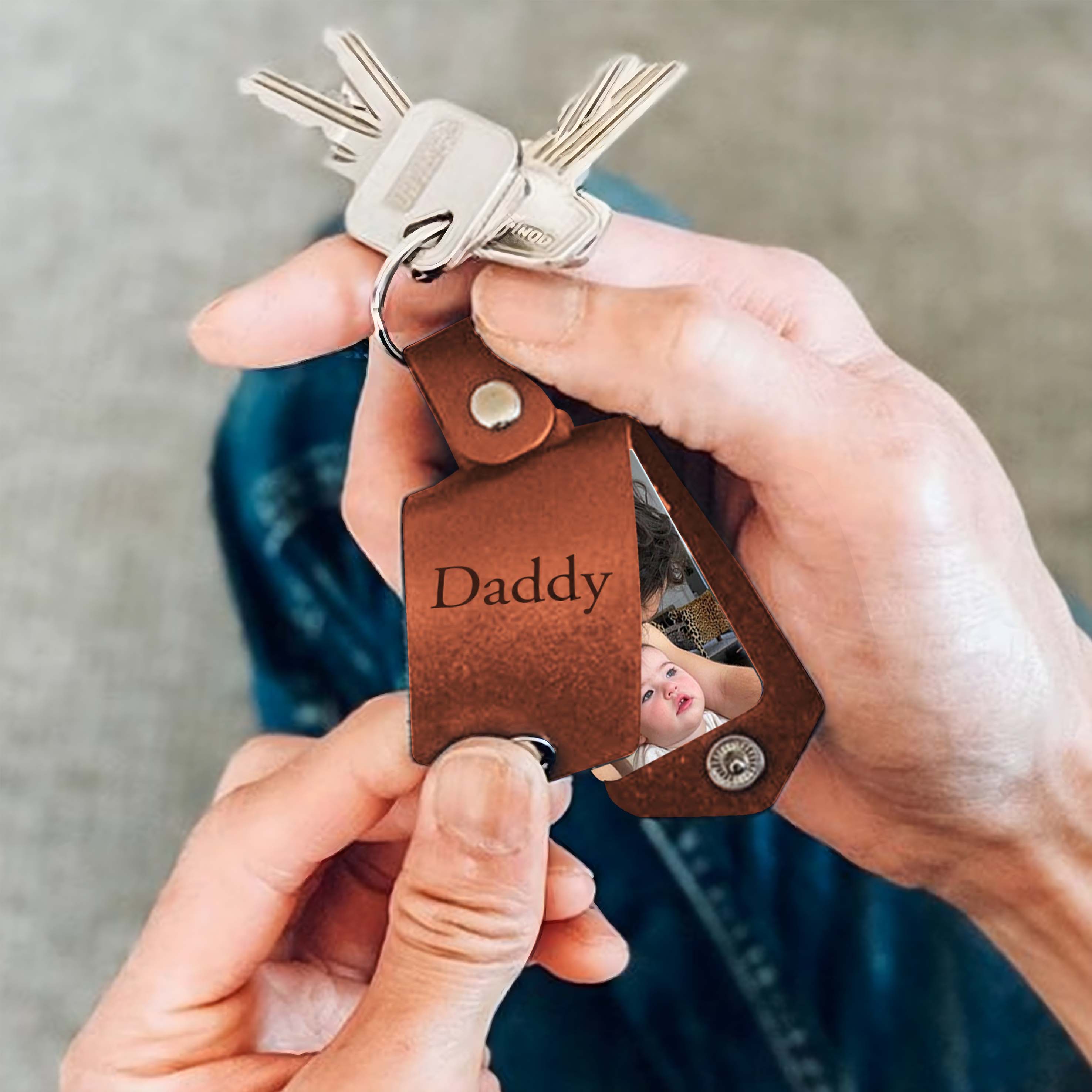 Custom Dad Keychain