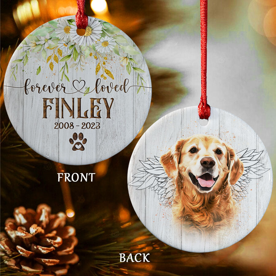 Custom Memorial Ornaments | Dog Photo Memorial Ornament | Loss Of Dog ...