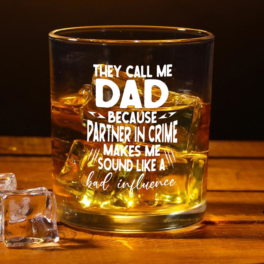 Custom Rocks Glasses | Dad Whiskey Glass | They Call Me Dad Because ...