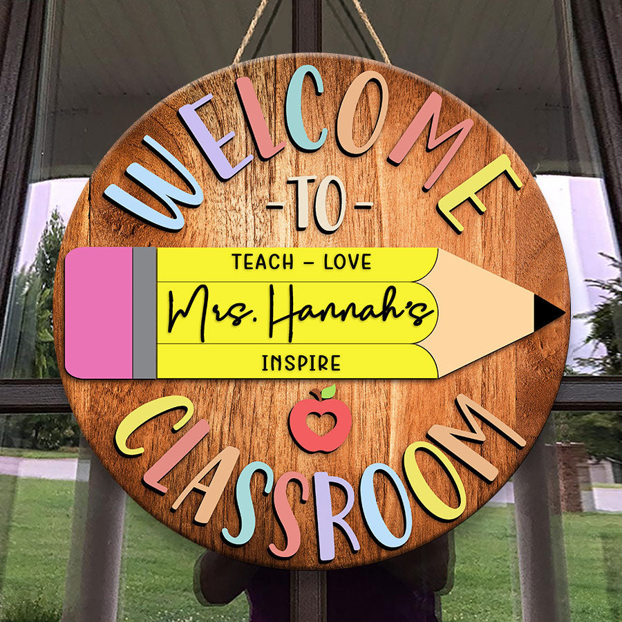 Educator Sign Custom Teacher Door Sign | Personalized Classroom Door Signs | Teach ...
