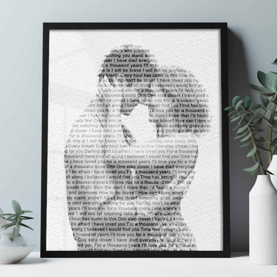 Custom Song Lyrics on Canvas