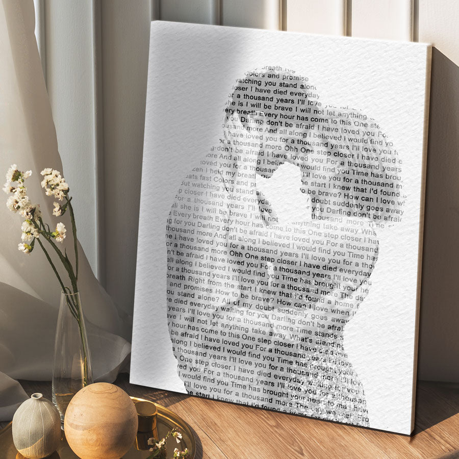 Custom Song Lyrics on Canvas