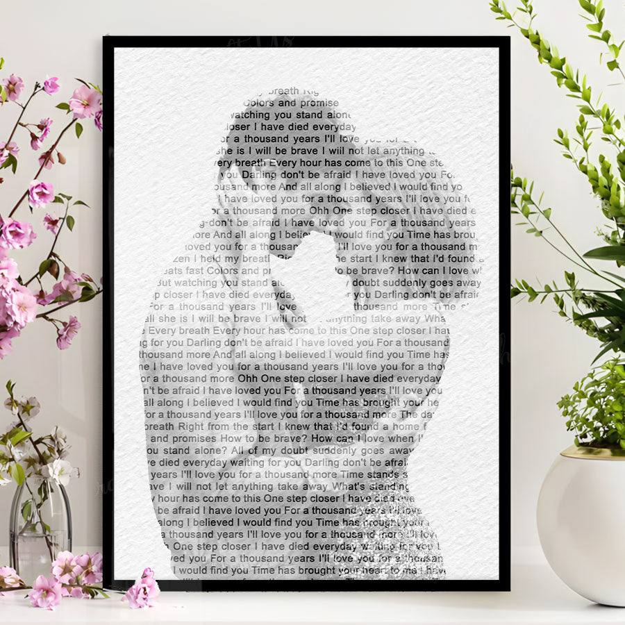 Custom Song Lyrics on Canvas