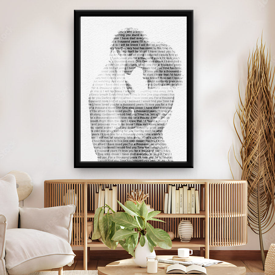 Custom Song Lyrics on Canvas