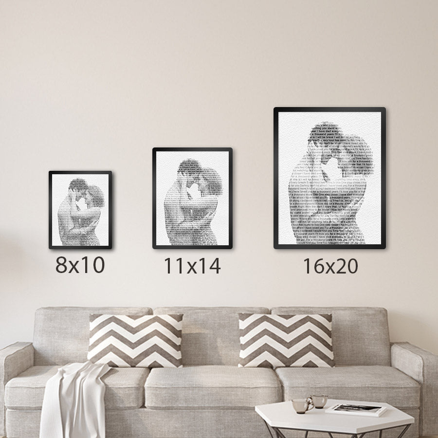 Custom Song Lyrics on Canvas