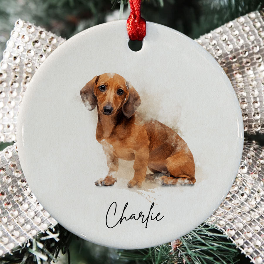 Custom Dog Photo Ornaments
