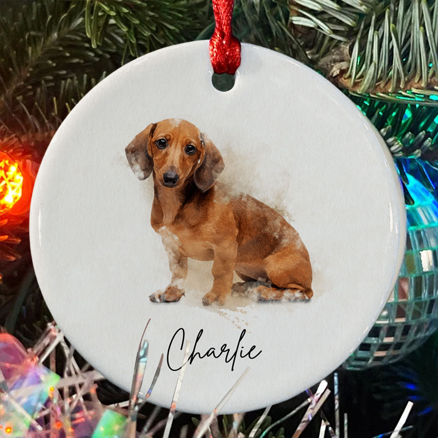 Custom Dog Photo Ornaments