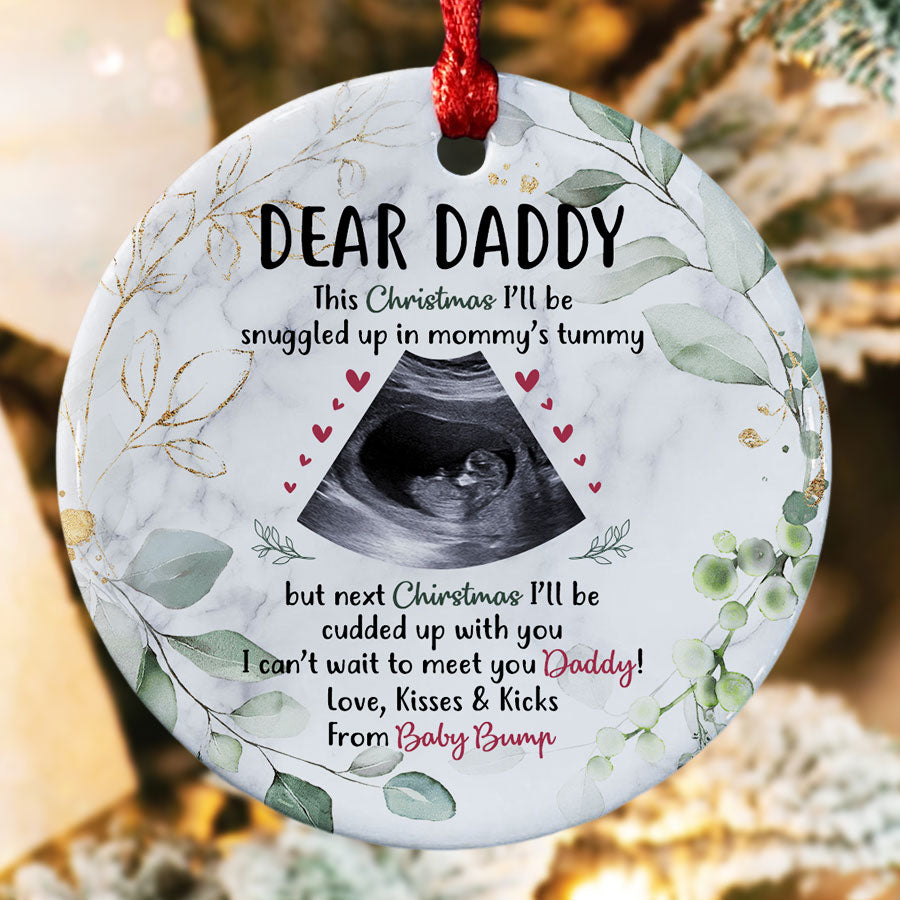 Daddy’s First Christmas Ornament From Bump