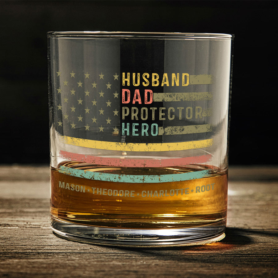 Personalised Father’s Day Gifts Whiskey Glasses