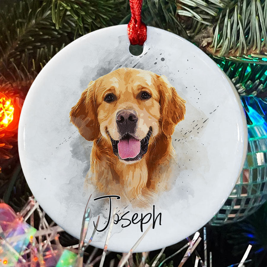 Personalized Dog Ornaments Photo