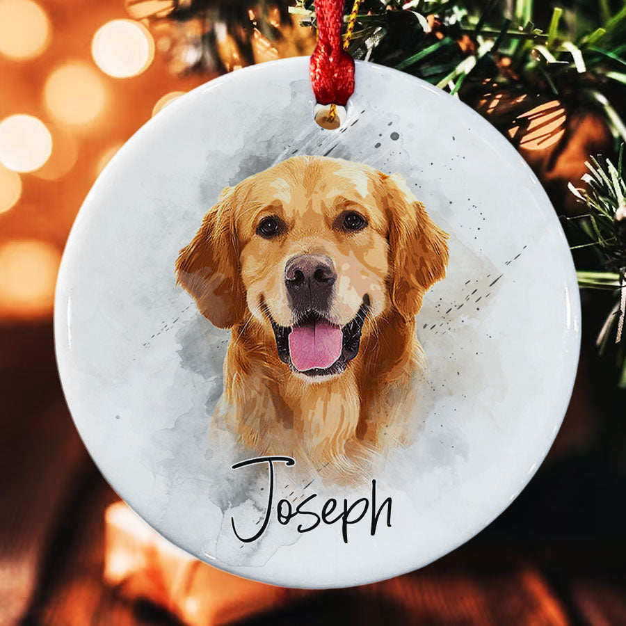 Personalized Dog Ornaments Photo