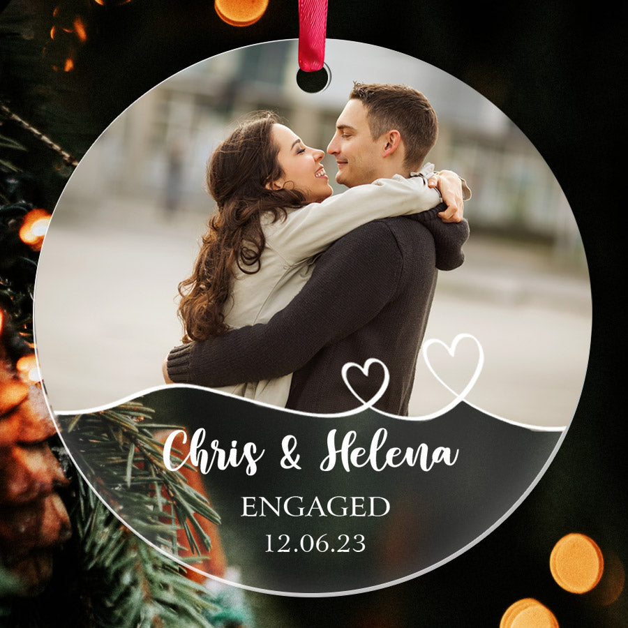 Engagement Photo Ornament