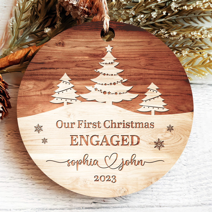 engagement tree ornaments