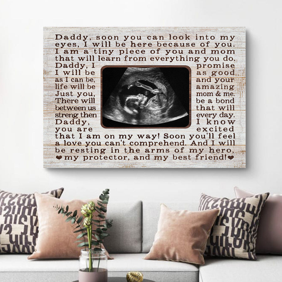 Expecting Dad Gift Unborn Baby Father'S Day Gift Canvas Wall Art