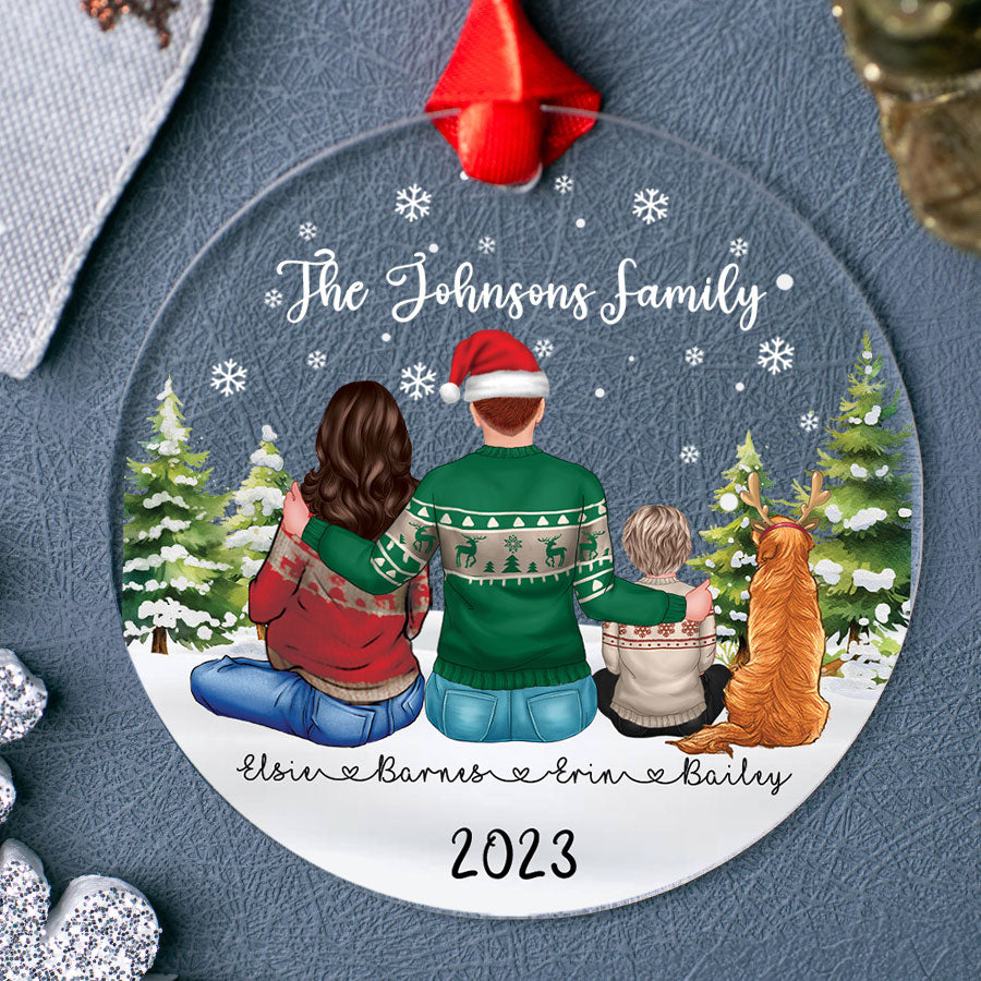 Family of 3 Expecting Ornament