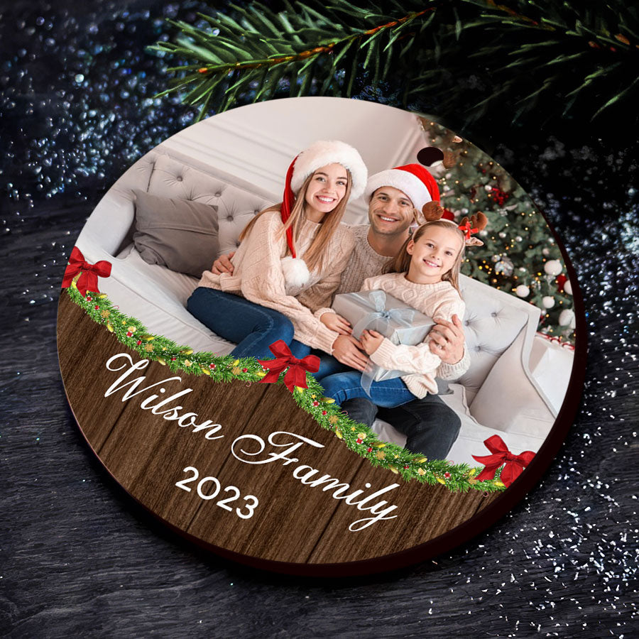 Custom Family Picture Ornaments