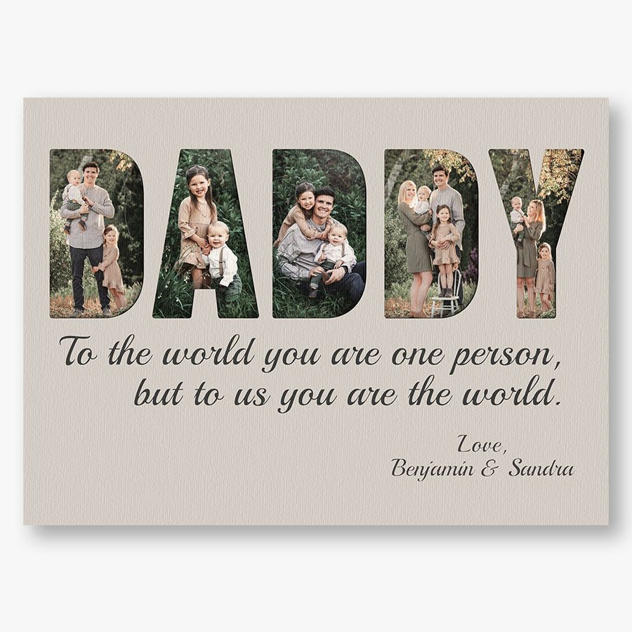 Fathers Day Gift For Dad | Custom Fathers Day Gift | Fathers Day Wall ...