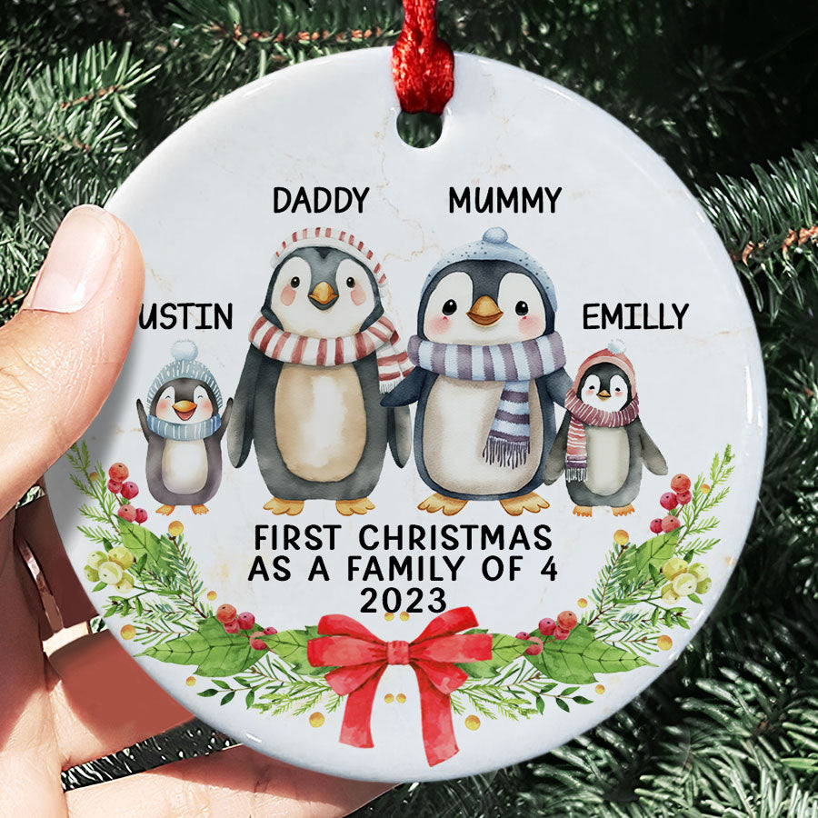 First Christmas as a Family of 4 Ornament