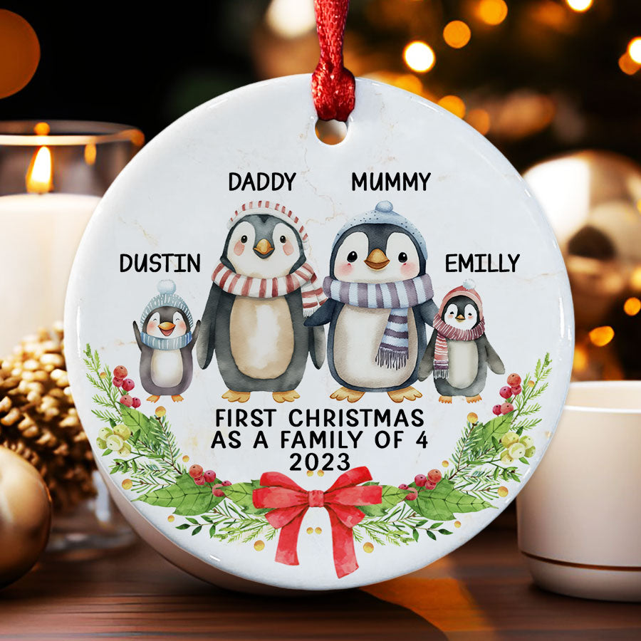 First Christmas as a Family of 4 Ornament
