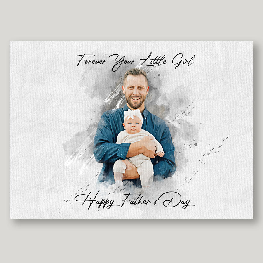 Custom Photo Father’s Day Canvas From Daughter