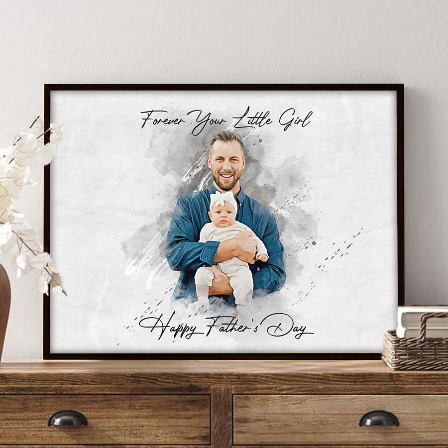 Custom Photo Father’s Day Canvas From Daughter