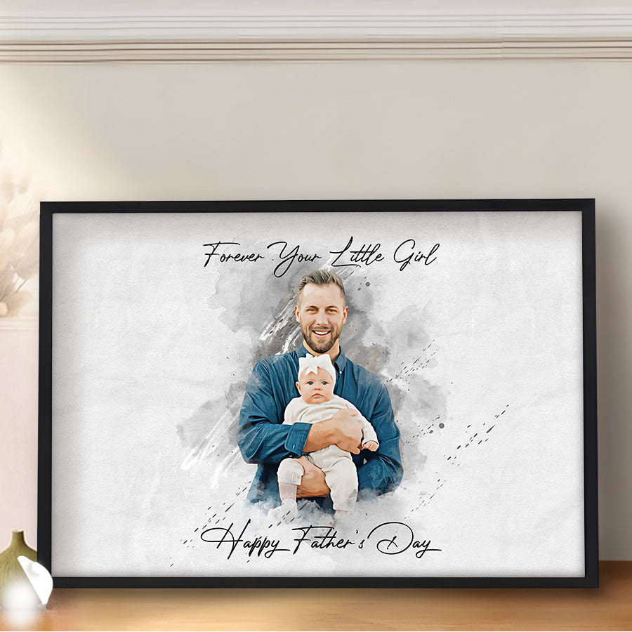 Custom Photo Father’s Day Canvas From Daughter